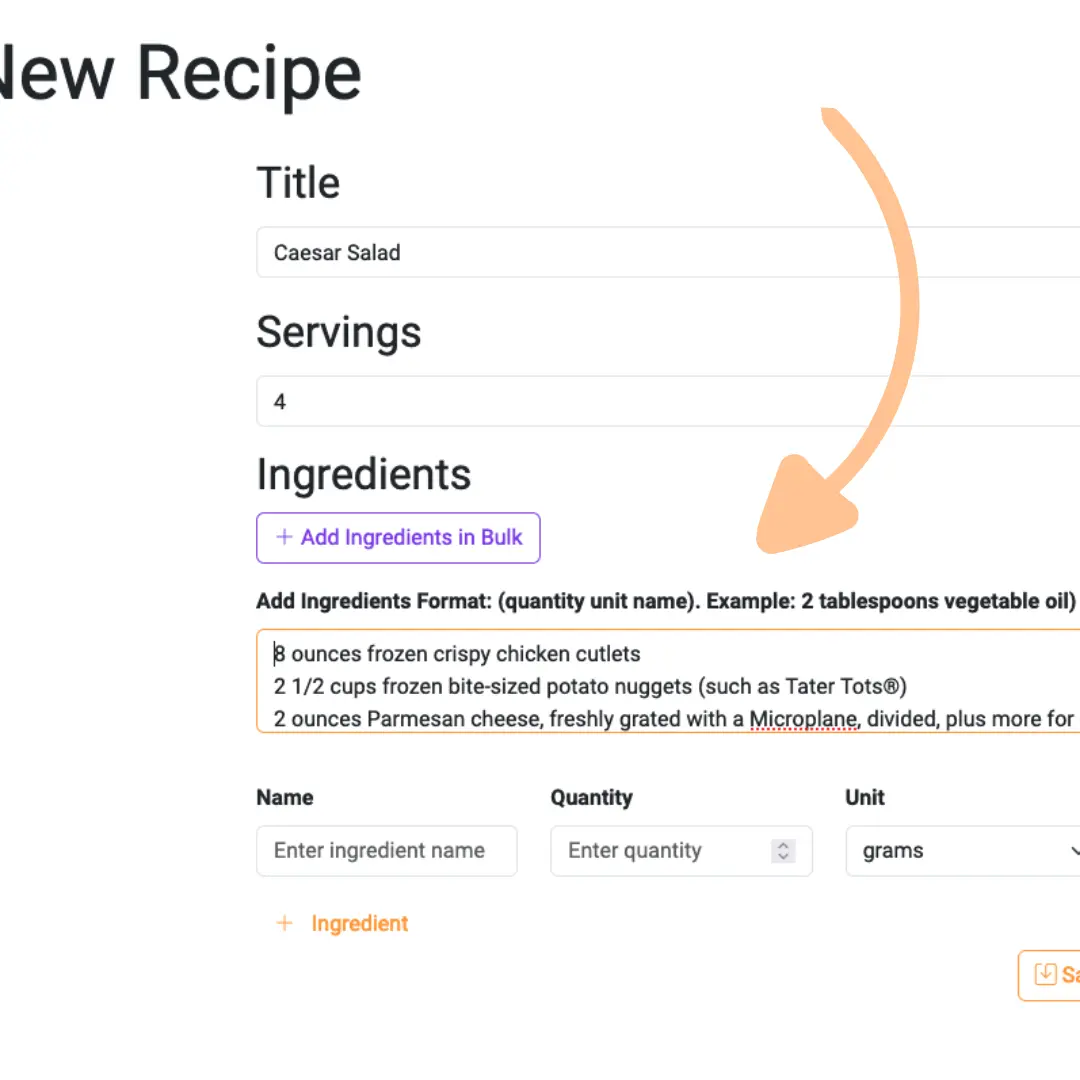 Adding recipe for calculation